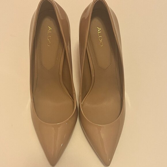 Aldo Stessy 2.0 Pump - Stiletto heel, Color Beige, Patent, Size 8 - Picture 1 of 5